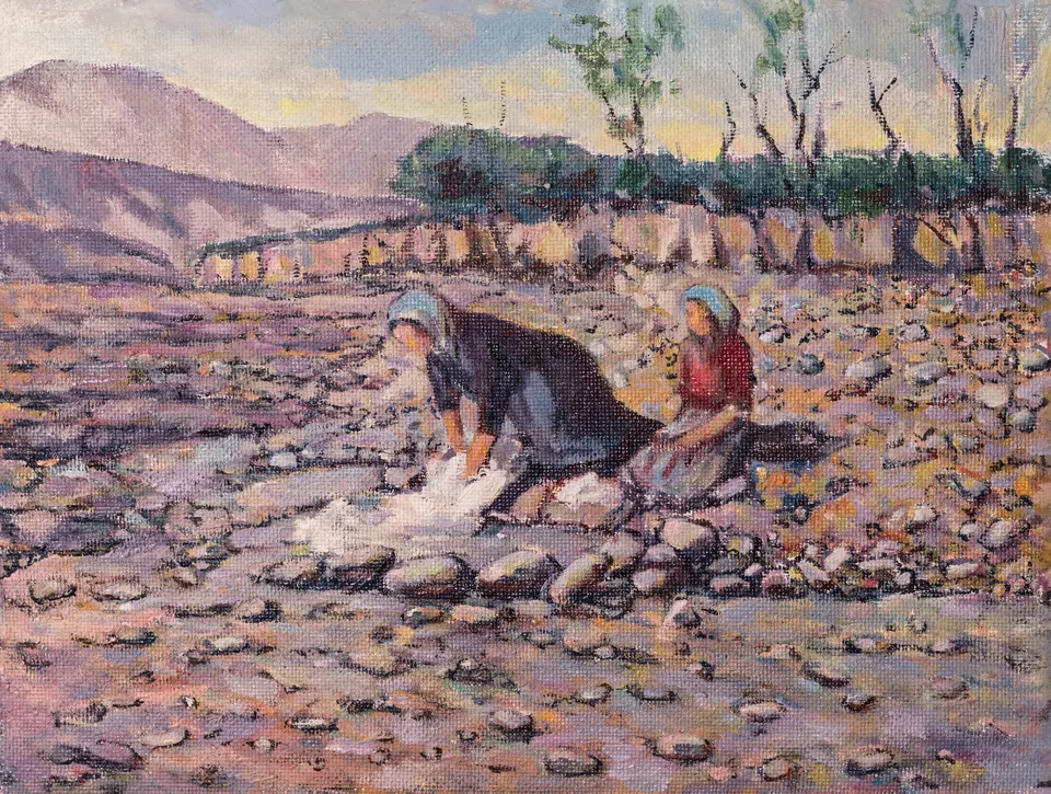 Lavanderas entre las piedras