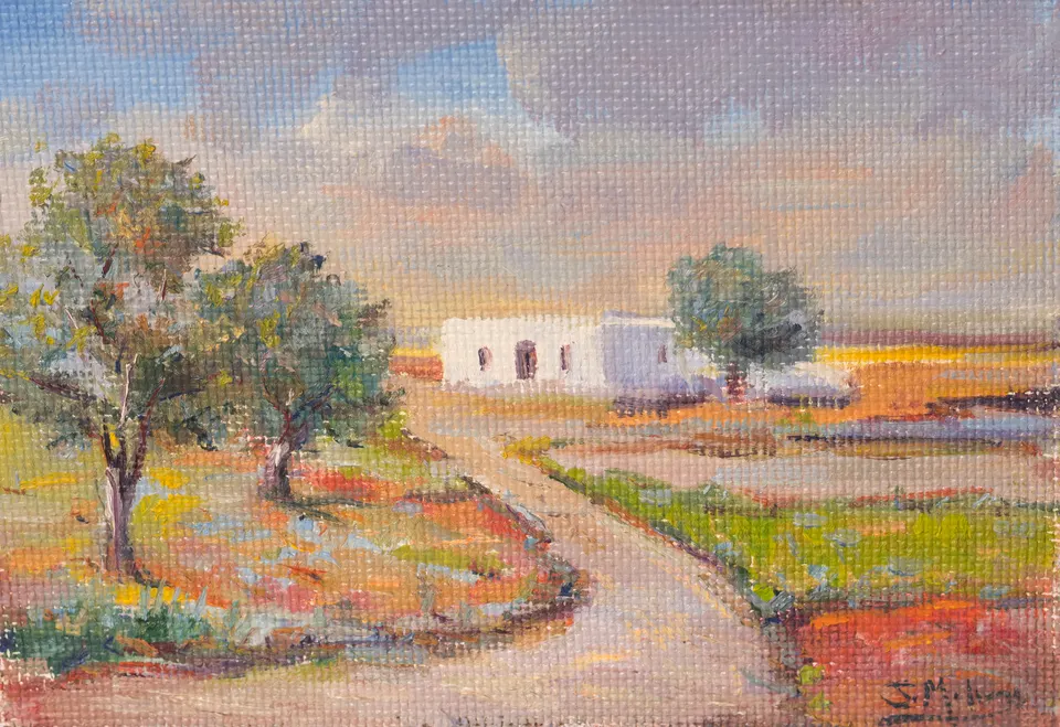 Cortijo entre olivos