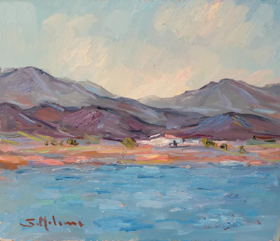 Agua quieta ante la sierra