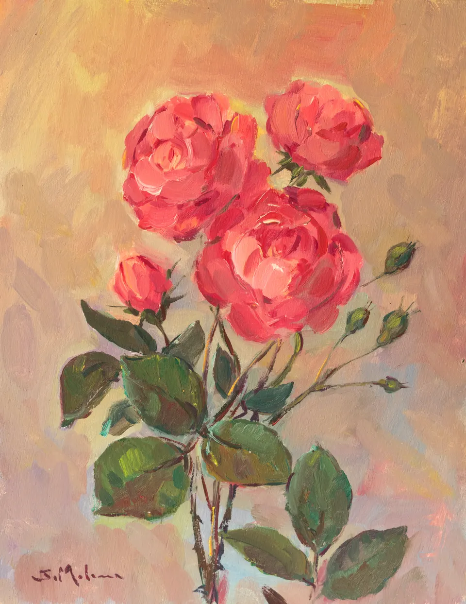 Rosas rojas con capullos