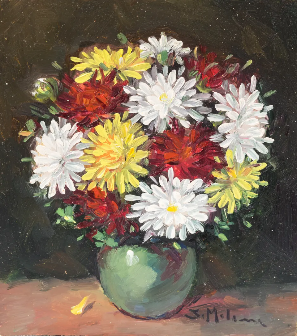 Flores rojas y blancas