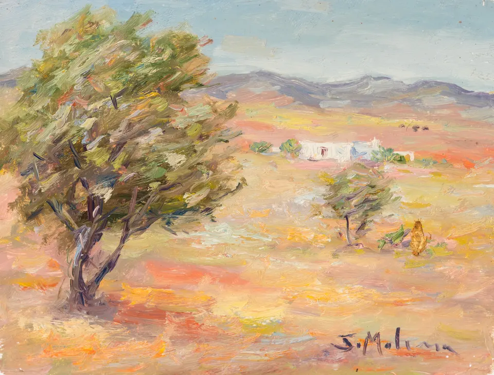 Árbol sobre el llano dorado