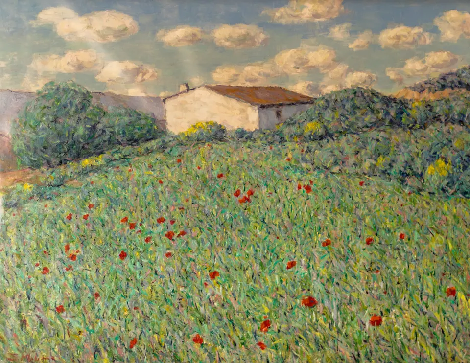 Amapolas ante el cortijo